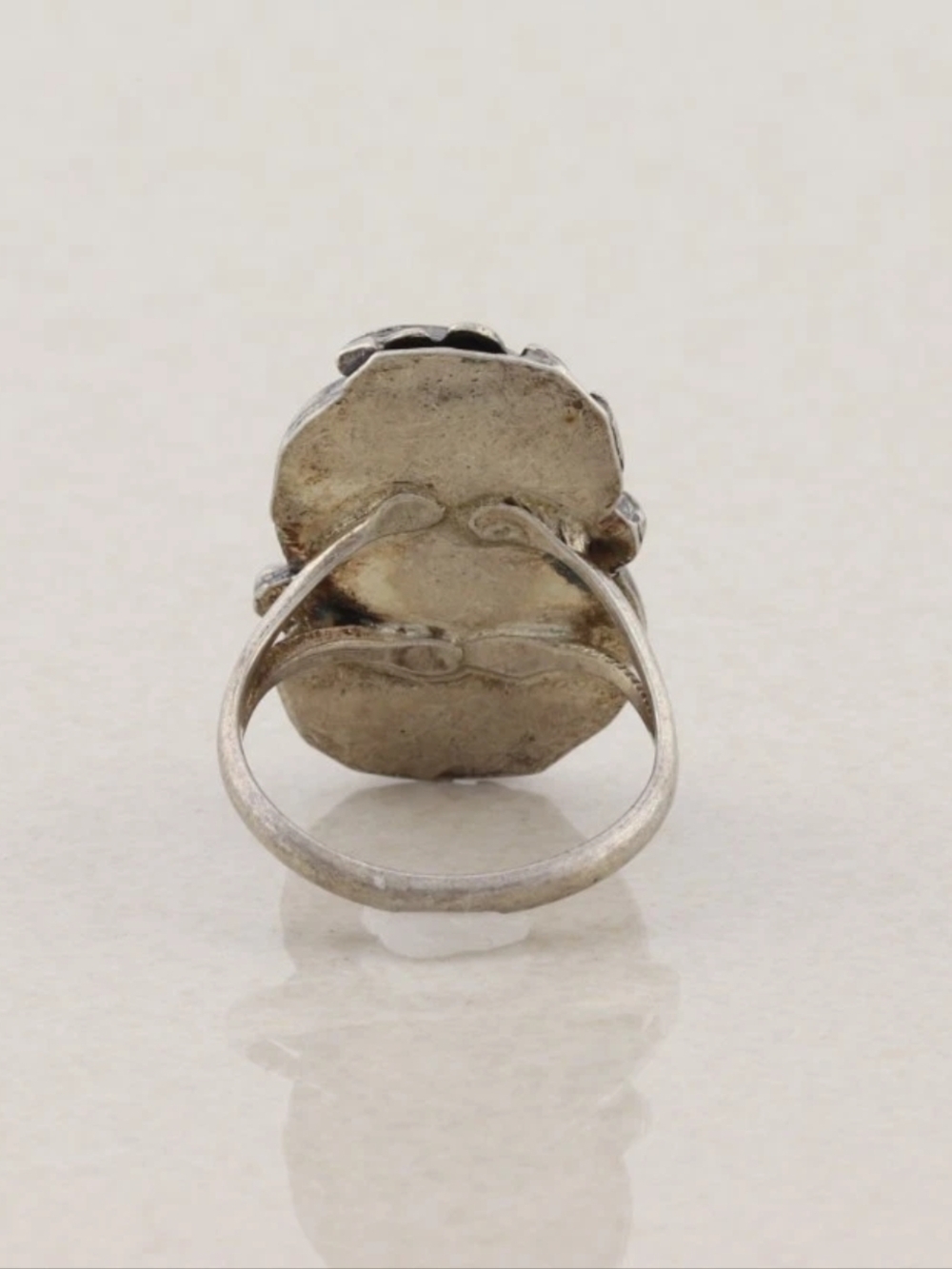 Sterling Silver Turquoise Statement Ring - Blue Stone - Picture 6 of 6